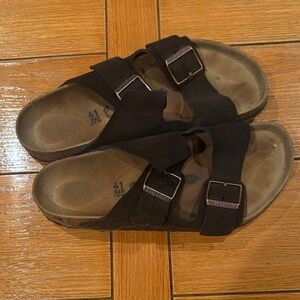 Birkenstock Dark Brown Suede Sandals